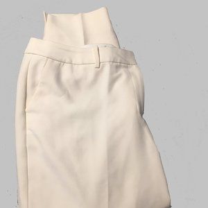 Talbots 20WP Off-White Lined High-Waisted Hampshire Ankle Pant, Great Condition